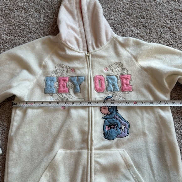 Wonderful World of Disney Eeyore Fleece Hoodie Sweatshirt Size Large - Picture 4 of 7
